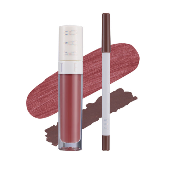 KAB COSMETICS Lip Liner & Lip Gloss Set