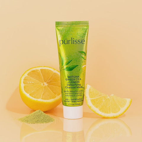 PURLISSE Matcha Green Tea + Lemon Detoxifying Charcoal Mask