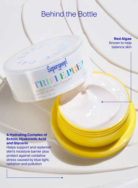 SUPERGOOP Triple Prep Weightless Multitasking Moisturizer Spf 40