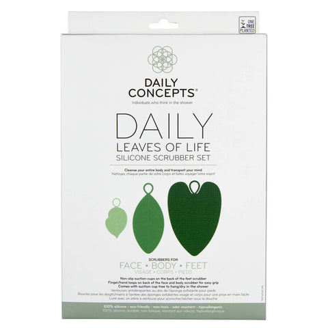 DAILY CONCEPTS DAILY LEAVES OF LIFE SILICONE SCRUBBER SET