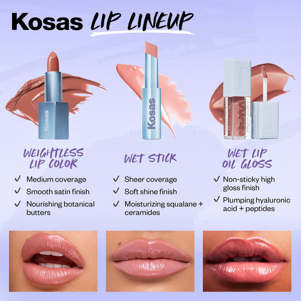 KOSAS Wet Stick Moisturizing Lip Shine