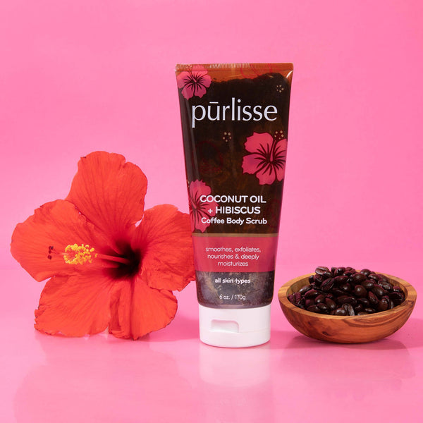 PURLISSE Coconut Oil+ Hibiscus Coffee Body Scrub