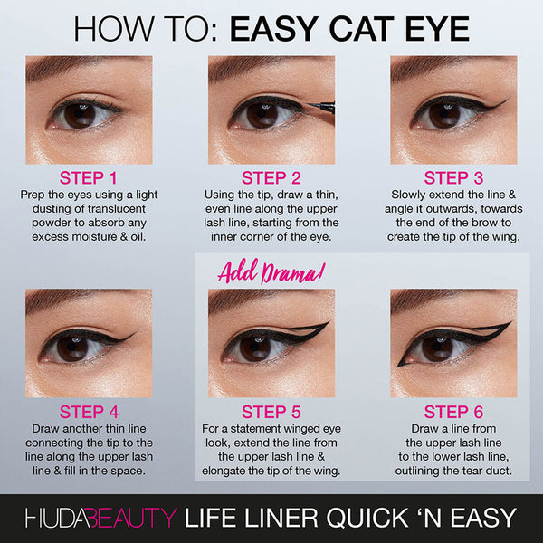 HUDA BEAUTY Life Liner Quick 'N Easy Precision Liquid Eye Liner