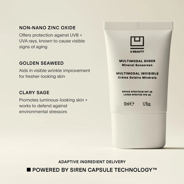 U BEAUTY Multimodal Sheer Mineral Sunscreen Broad SPF 25