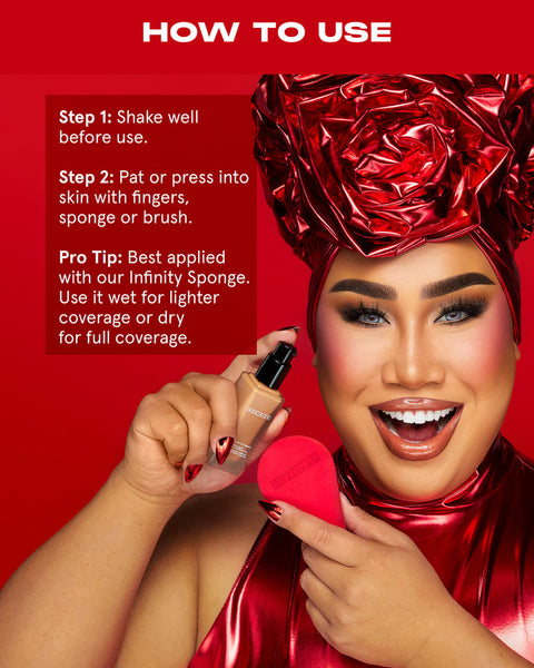 ONE SIZE BY PATRICK STARRR Turn Up The Base Full Beat Liquid Foundation