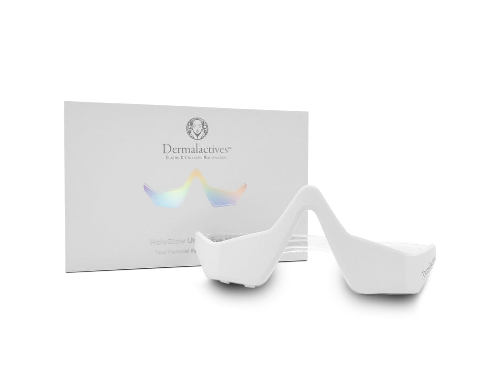 DERMALACTIVES HoloGlow Under Eye Mask device with its box