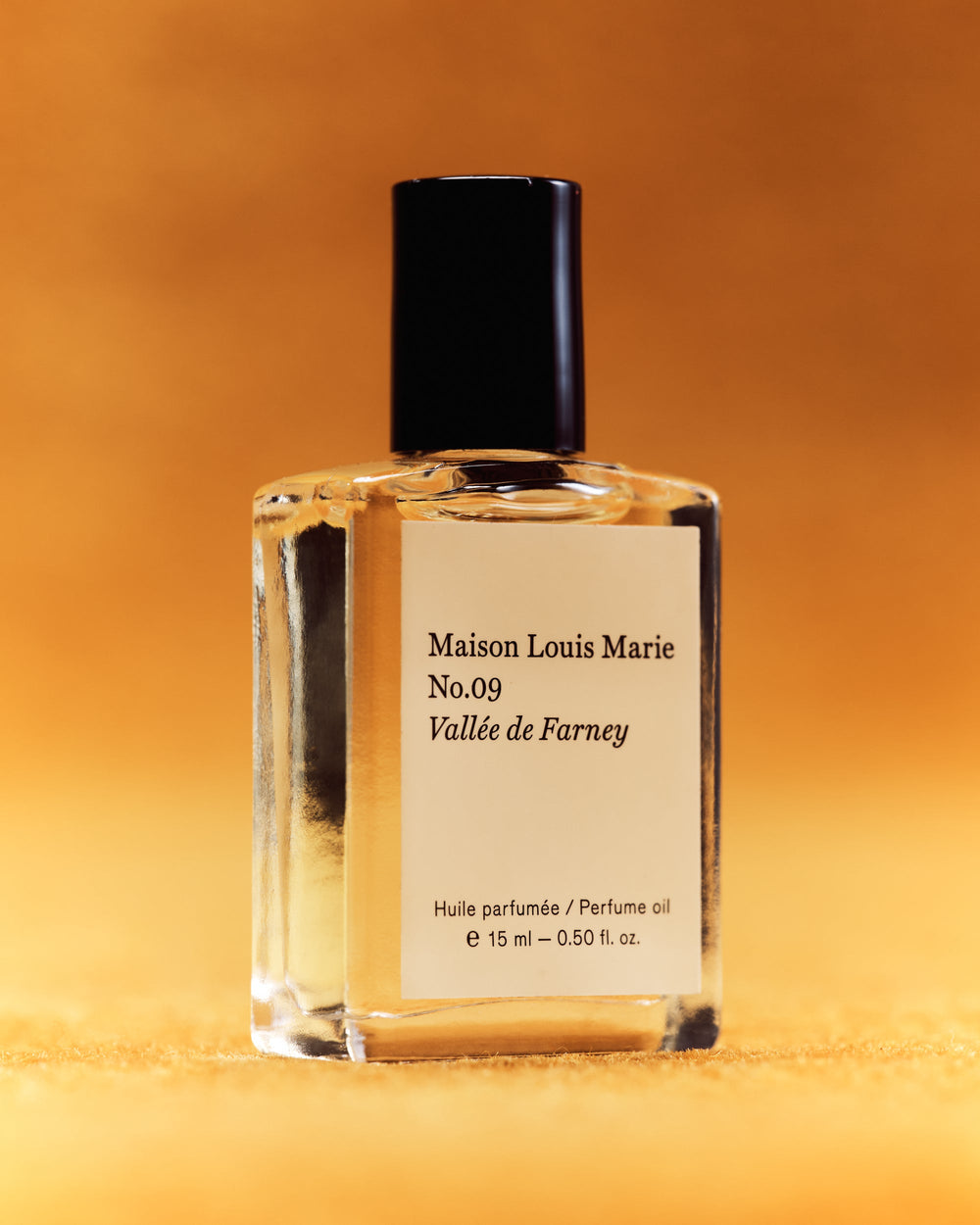 Maison Louis Marie No.09 Vallée de Farney Perfume Oil on amber background