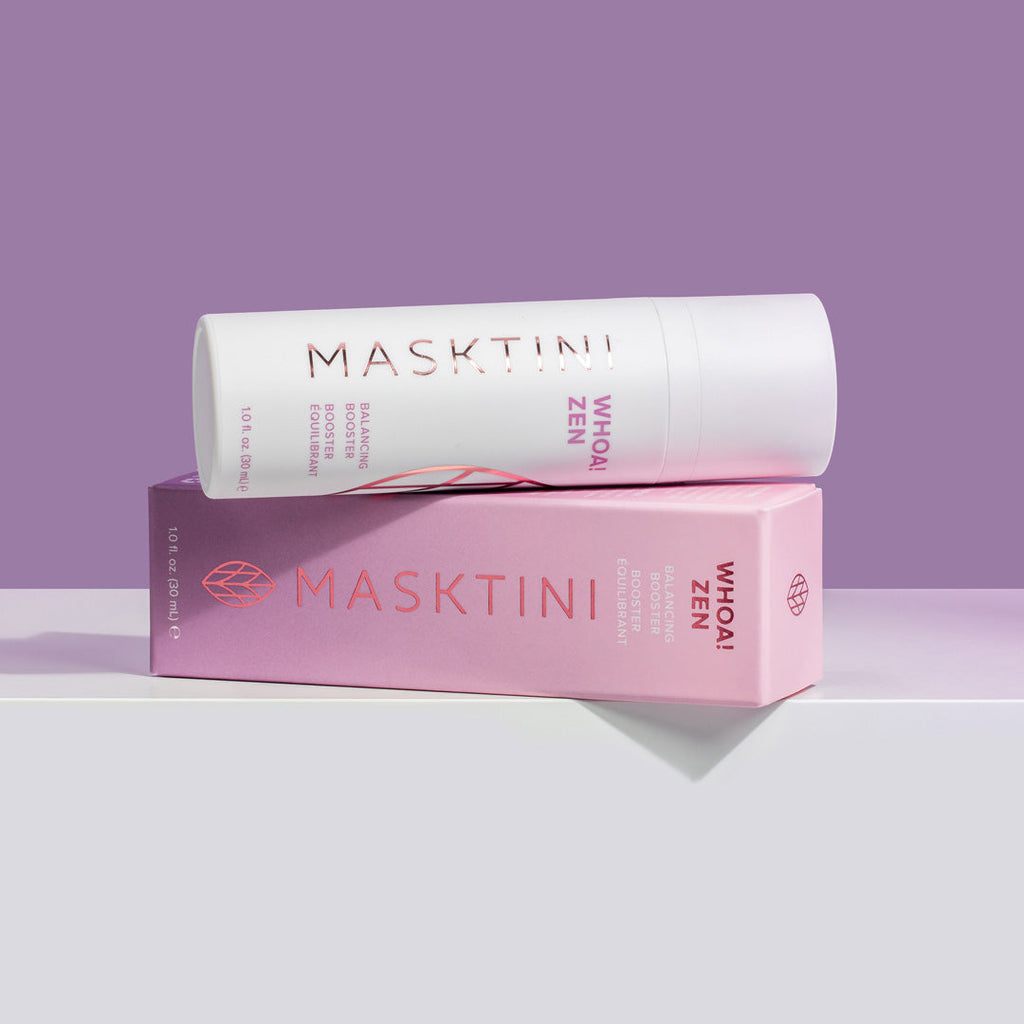 MASKTINI Whoa! Zen Balancing Booster bottle and box