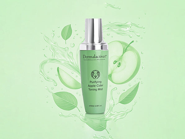 Dermalactives Purifying Apple Cider Toning Mist with apple and leaves